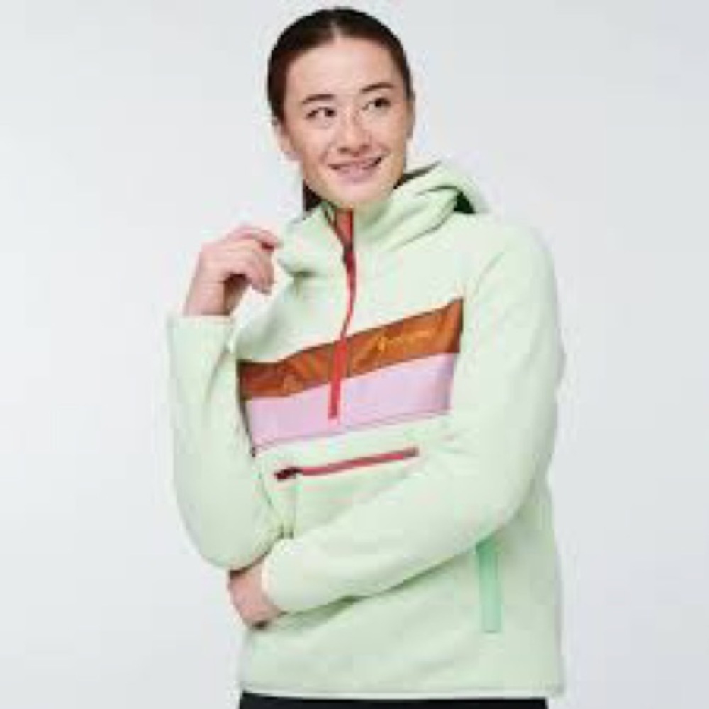 Cotopaxi Teca Fleece Hooded Half Zip Pullover Sweatshirt Stone’s Throw Medium - Picture 4 of 15